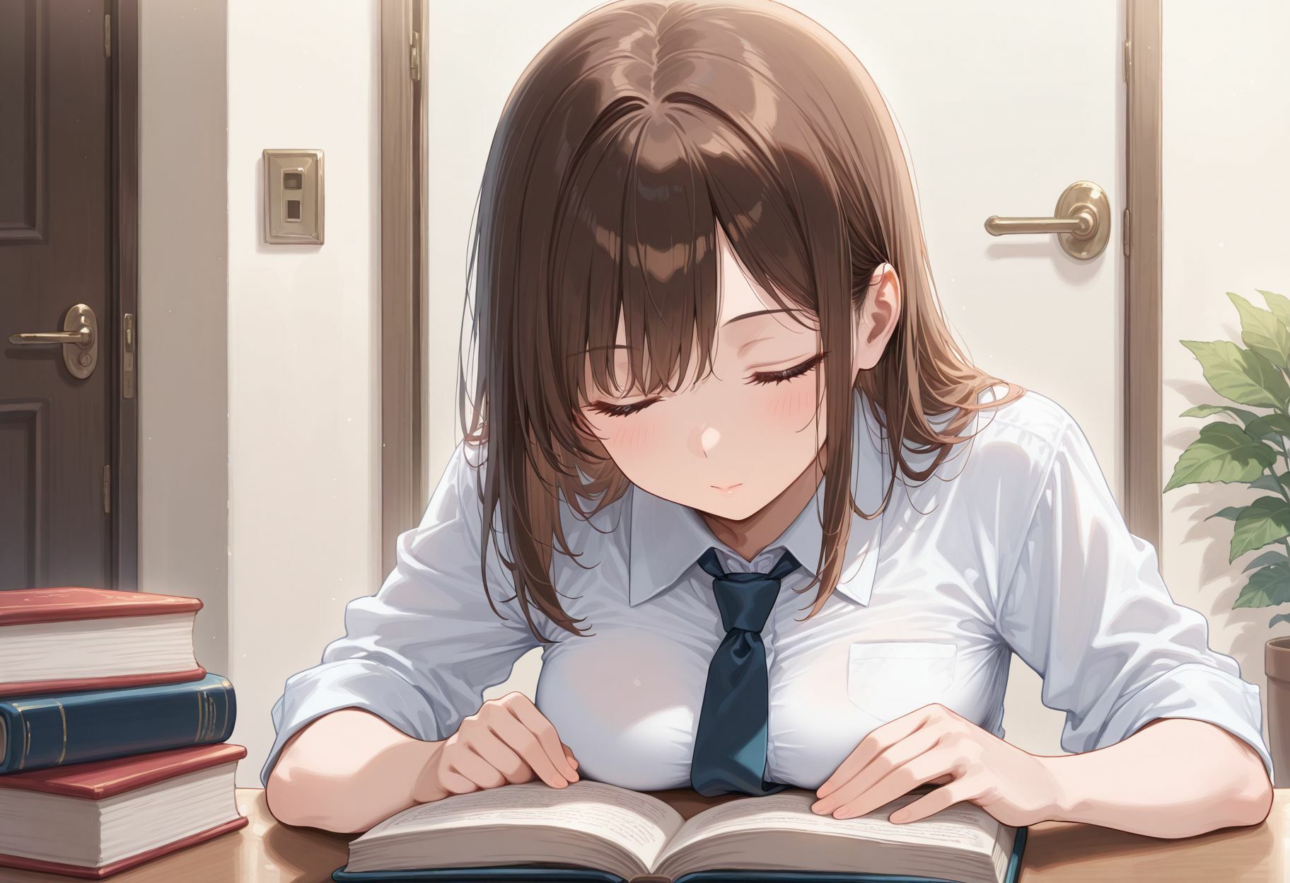 飲み込みの早いガリ勉幼馴染  俺の精液も飲み込ませてみた - サンプル画像 1