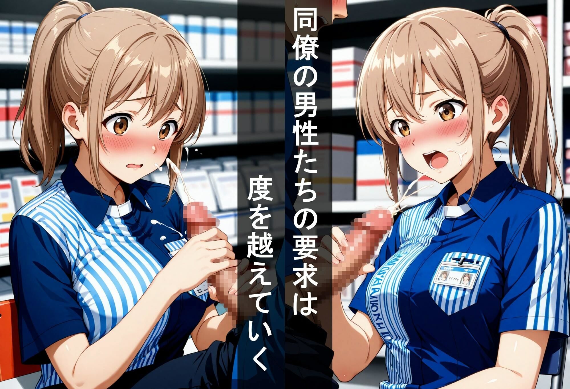 【女子校生】コンビニバイトギャルを虐める！業務時間中にセクハラS〇X！ - サンプル画像 3