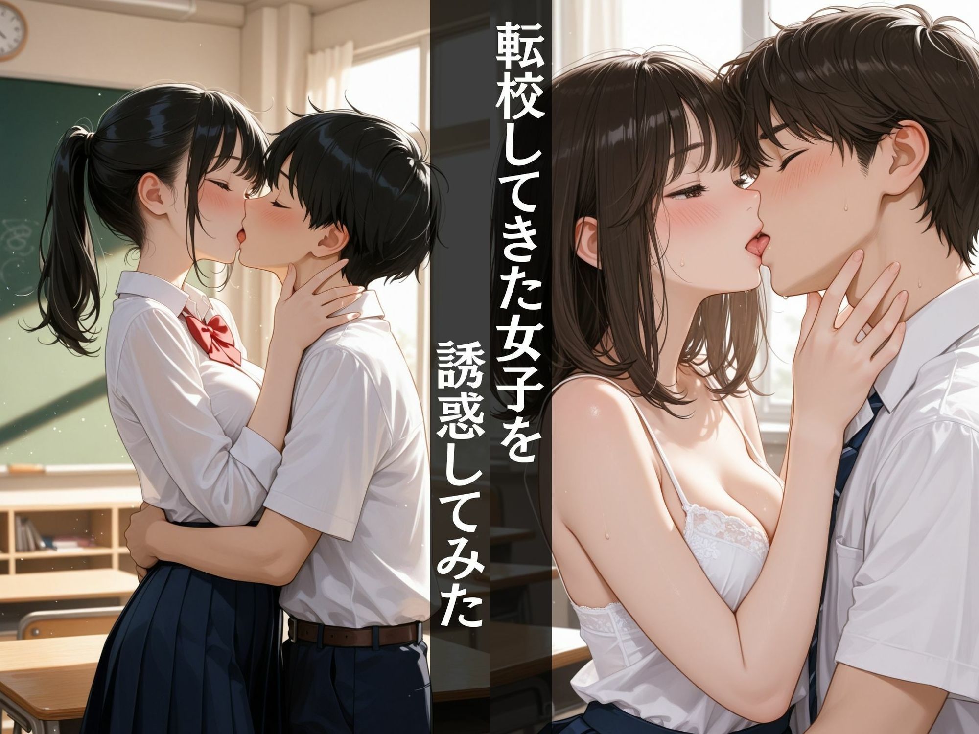 【ハメられ】  巨乳の転校生がエロ過ぎた〜転校初日にハメられる美少女〜 - サンプル画像 1