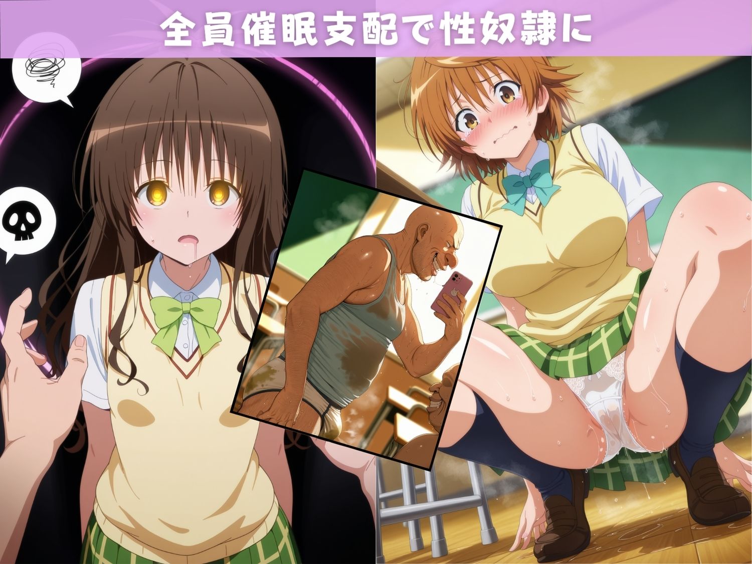 ハーレムおじさんの孕ませ催●アプリ【To L●VEる 3】 - サンプル画像 2