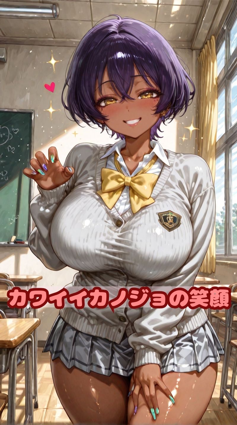 ムッチムチ黒ギャルカノジョ  みんなの前でも二人きりの時もラブラブ - サンプル画像 3