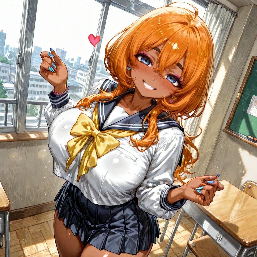 ムッチムチ黒ギャルカノジョ  みんなの前でも二人きりの時もラブラブ - サンプル画像 8