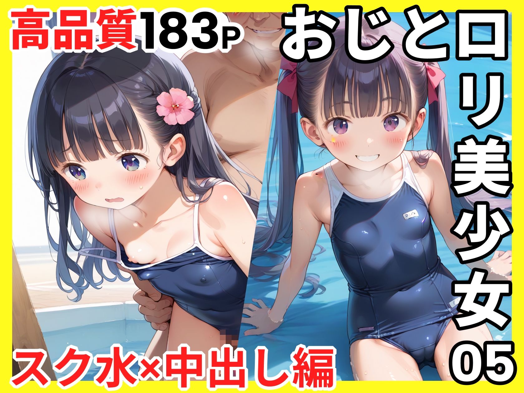 おじとロリ美少女05 スク水×中出し編 - サンプル画像 1