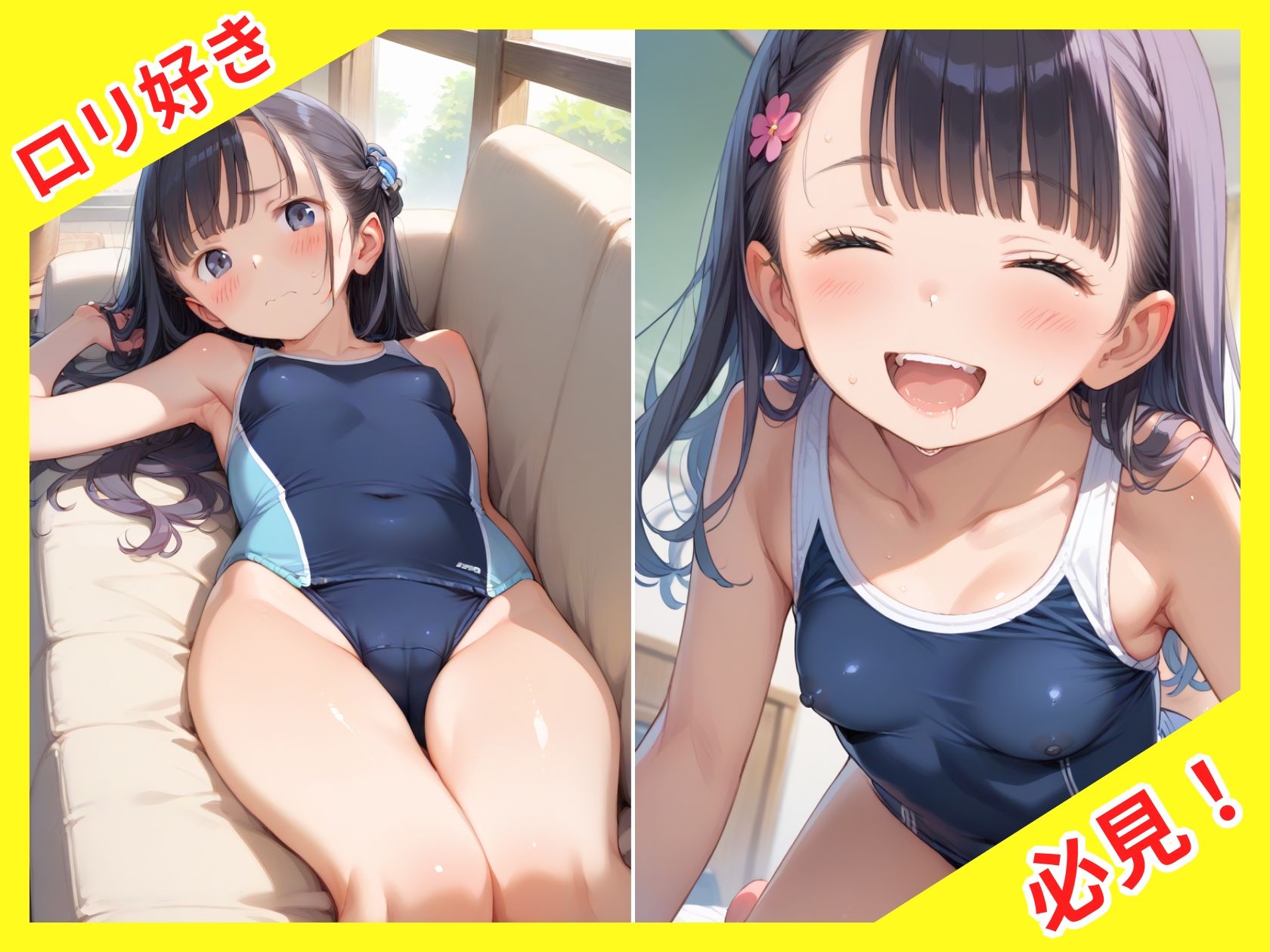 おじとロリ美少女06 スク水×中出し編 - サンプル画像 2