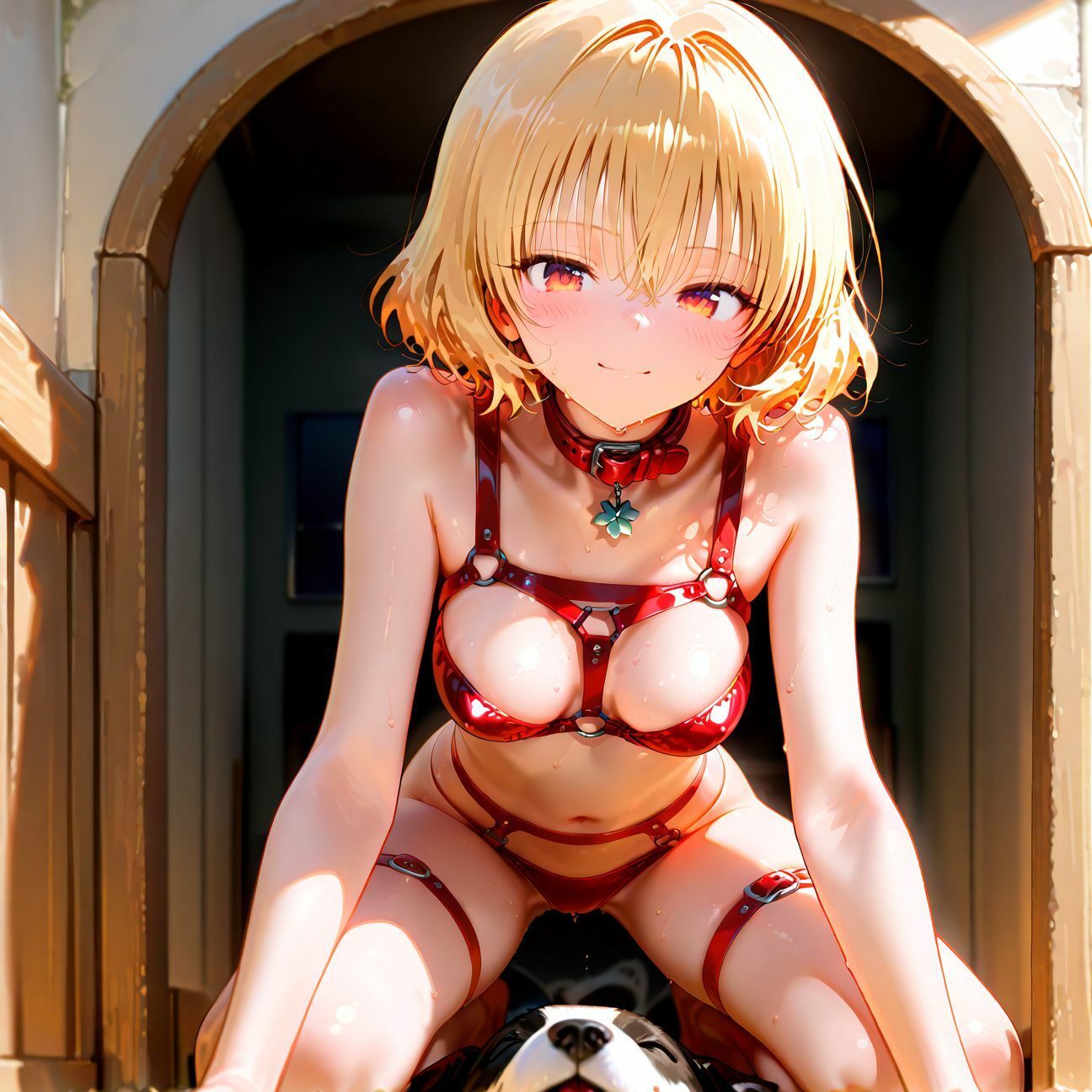 【雌犬小屋】美しい雌犬たちが住む小屋へようこそ！躾5日目 - サンプル画像 2