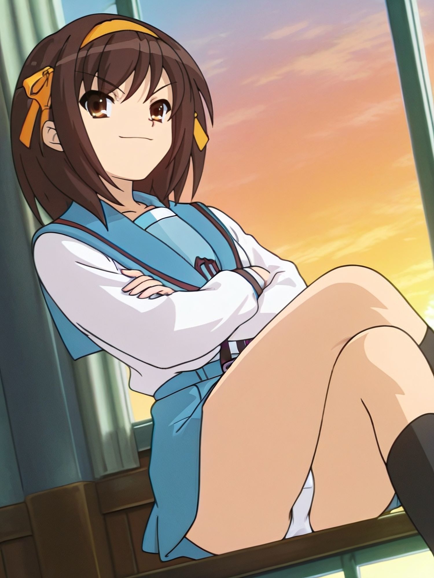 涼宮ハ〇ヒのパンチラCG集（全100枚）_model2 - サンプル画像 1