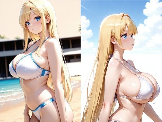金髪巨乳ギャルが真夏のビーチでムラついてしまい、種付けされまくった件 - サンプル画像 2