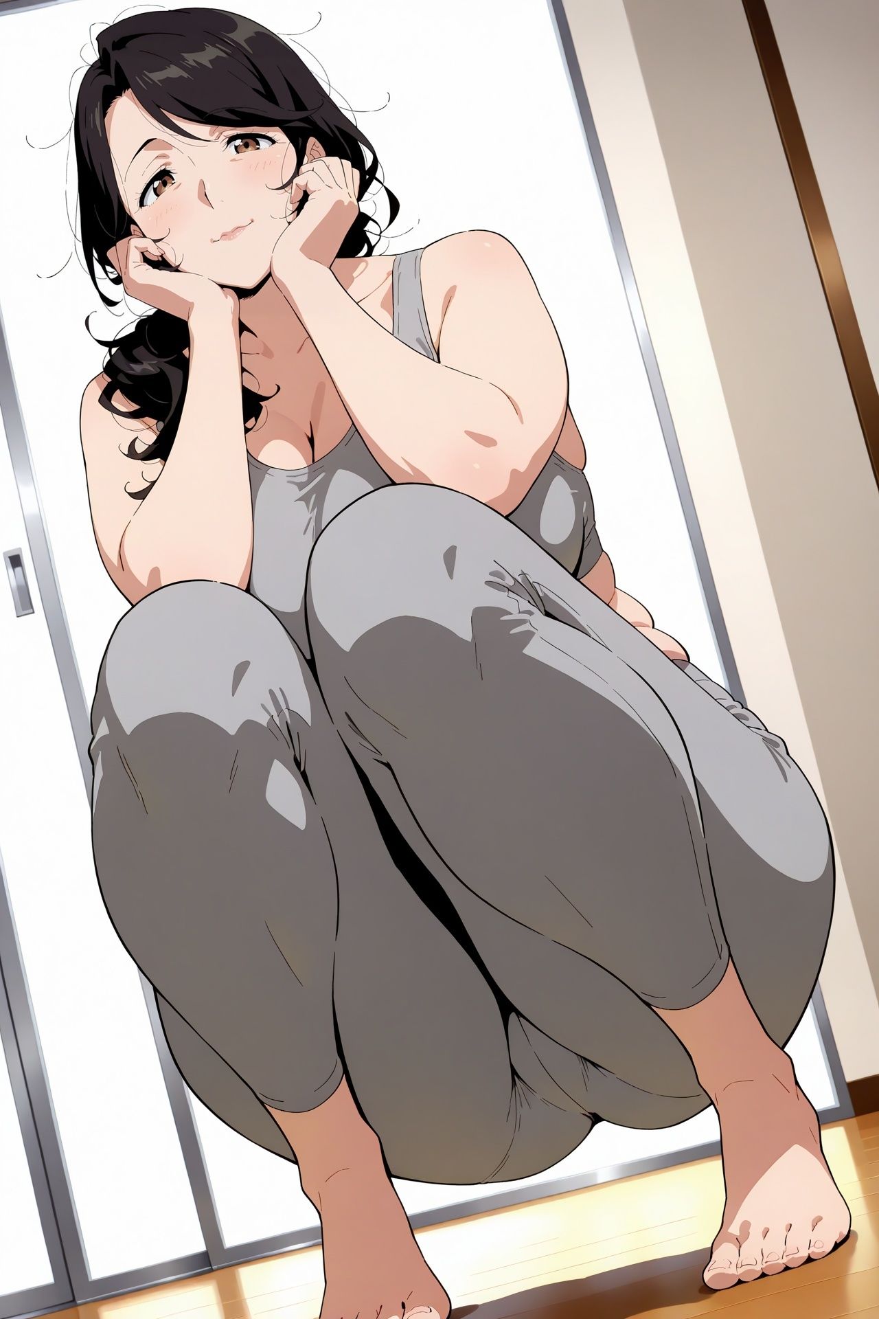 肉感人妻のトレーニングルーム - サンプル画像 1