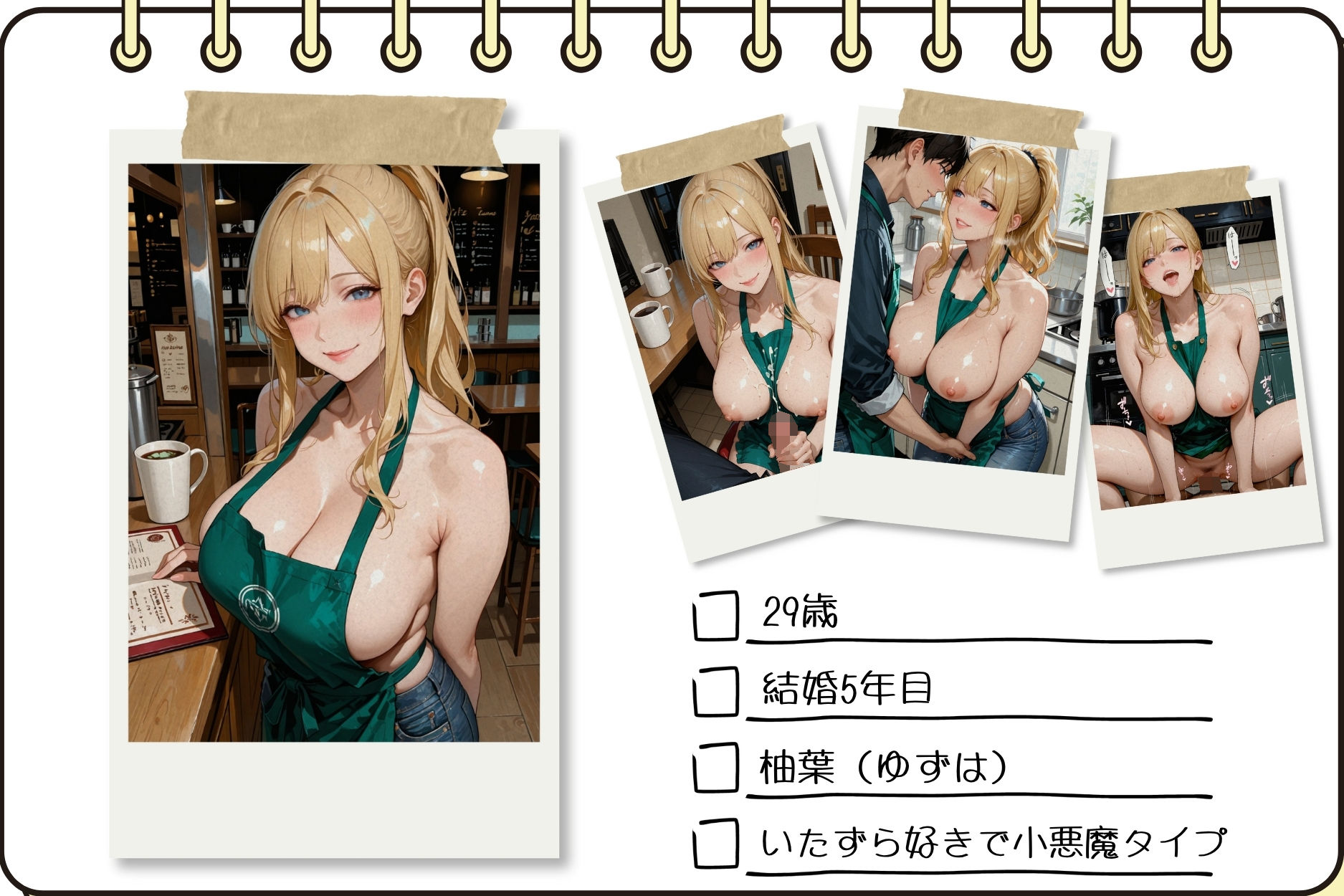 バイト先の制服が裸にエプロン！？〜普通に我慢できないよ - サンプル画像 3