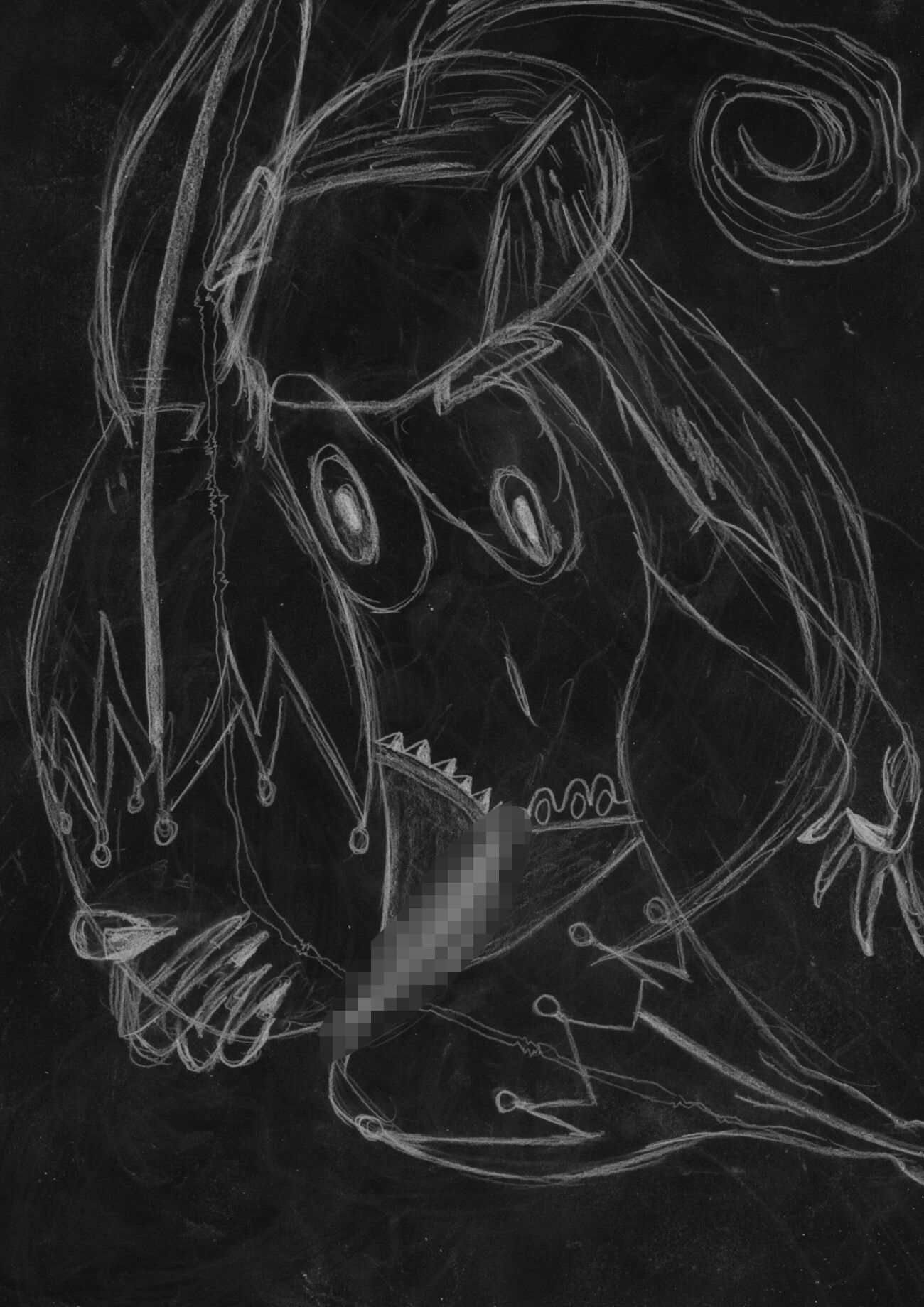 黒よりも黒いエロティックホラー黒戯絵集「マネキンポーズ7」 - サンプル画像 1