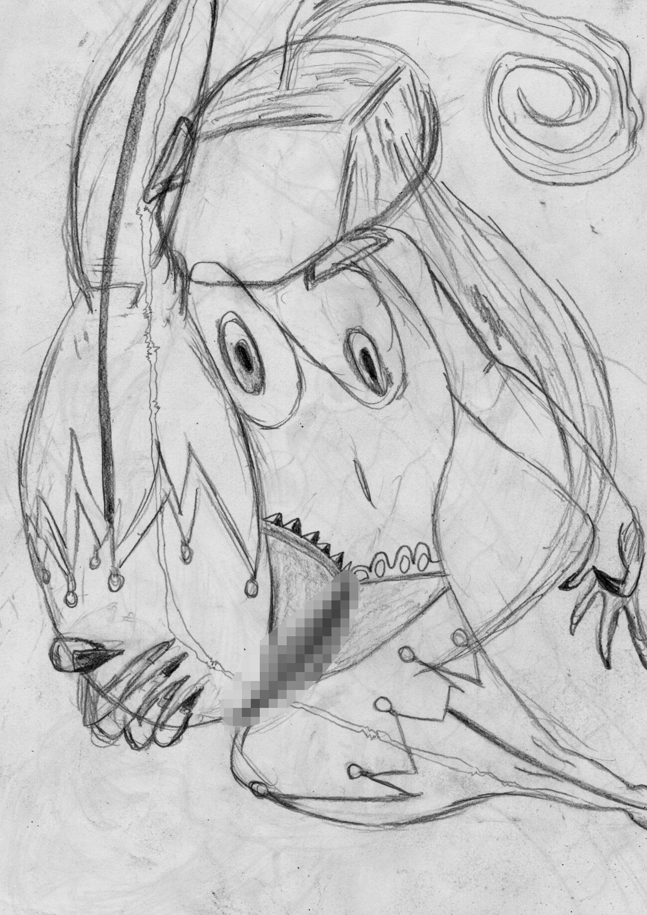 黒よりも黒いエロティックホラー黒戯絵集「マネキンポーズ7」 - サンプル画像 2