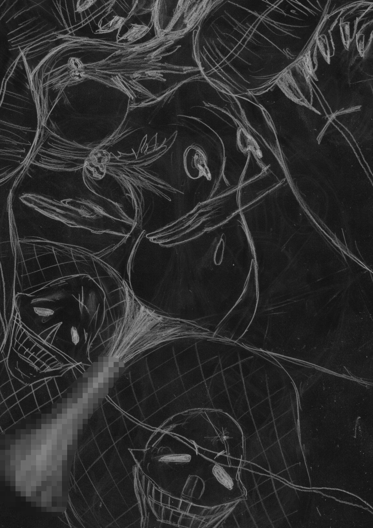 黒よりも黒いエロティックホラー黒戯絵集「マネキンポーズ7」 - サンプル画像 7