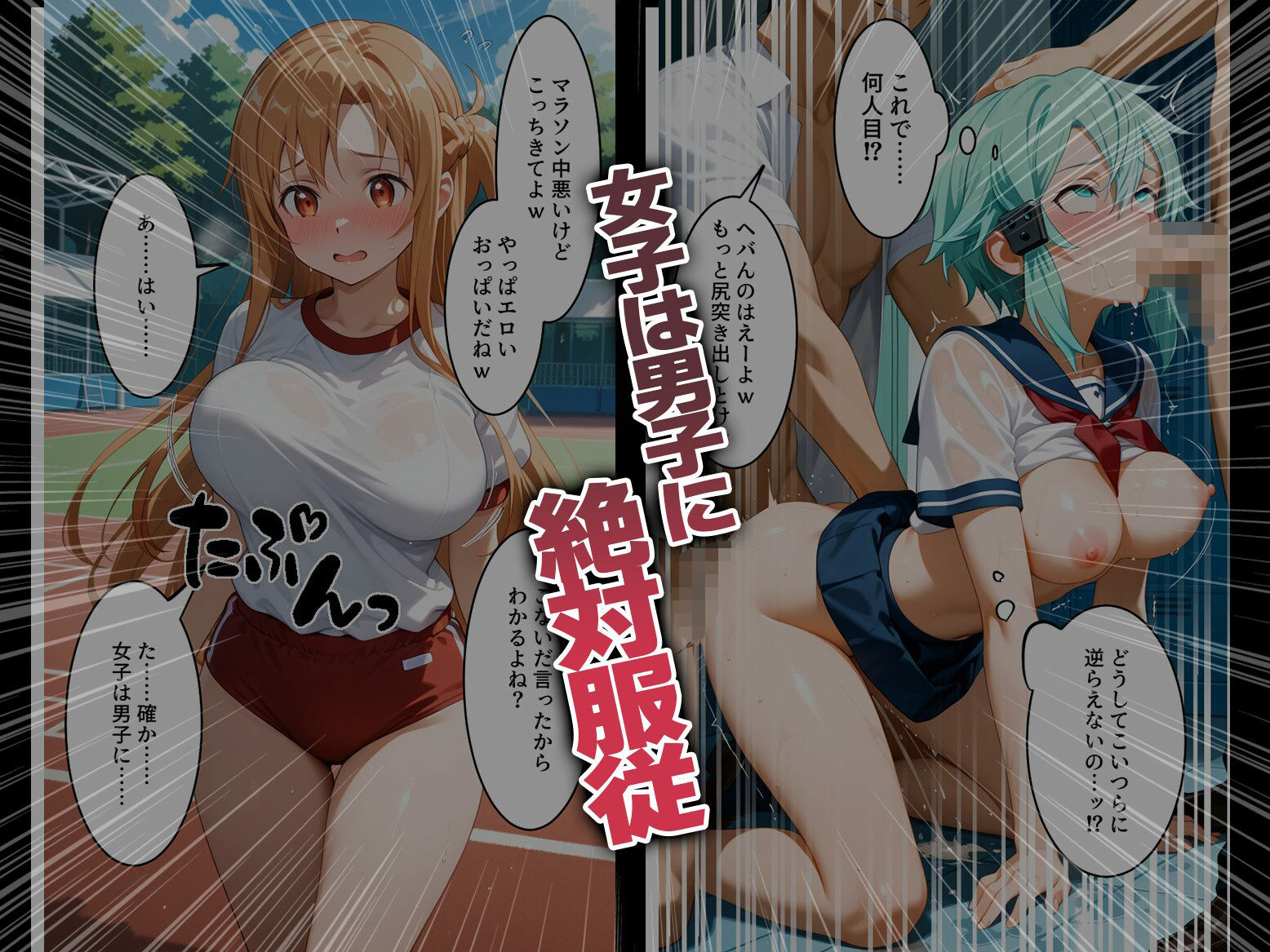 強●性処理学校 私たちこのクラスのオナホです 明●奈＆シ●ン編 - サンプル画像 2