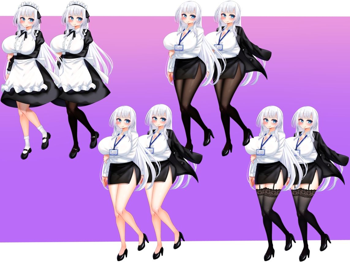 立ち絵素材 制服の女の子 HCGセット4 - サンプル画像 5