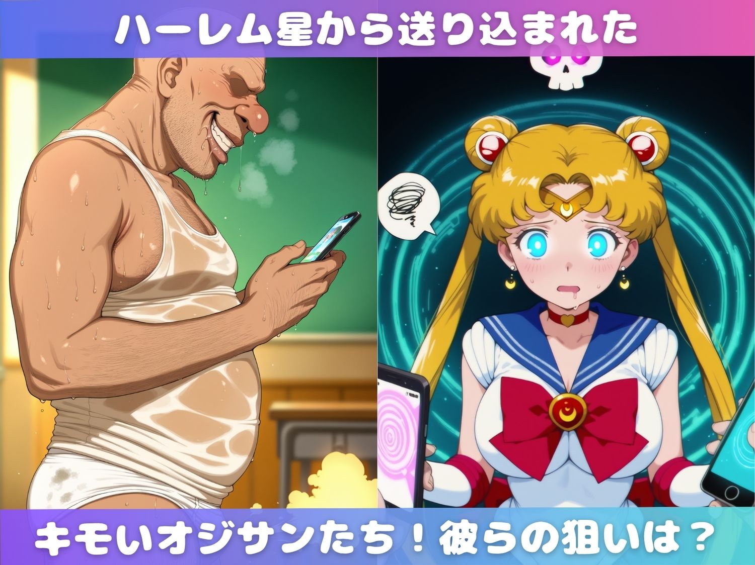 セーラー●ーン娘がとにかくキモいオジサンから孕ませられるまでの記録 - サンプル画像 1