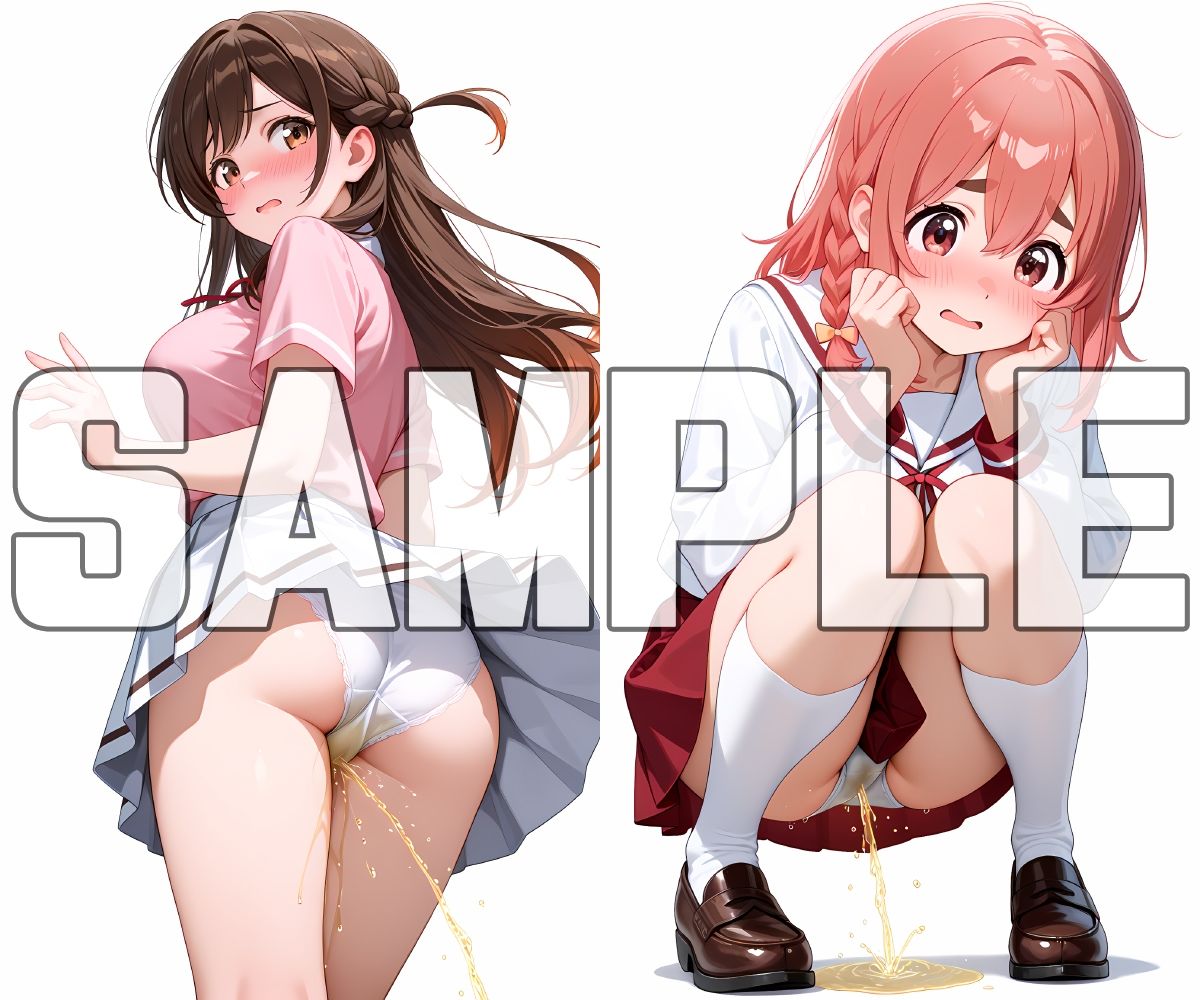 蔵出しおしっこお漏らしする「水〇千鶴」と「桜〇墨」 - サンプル画像 2