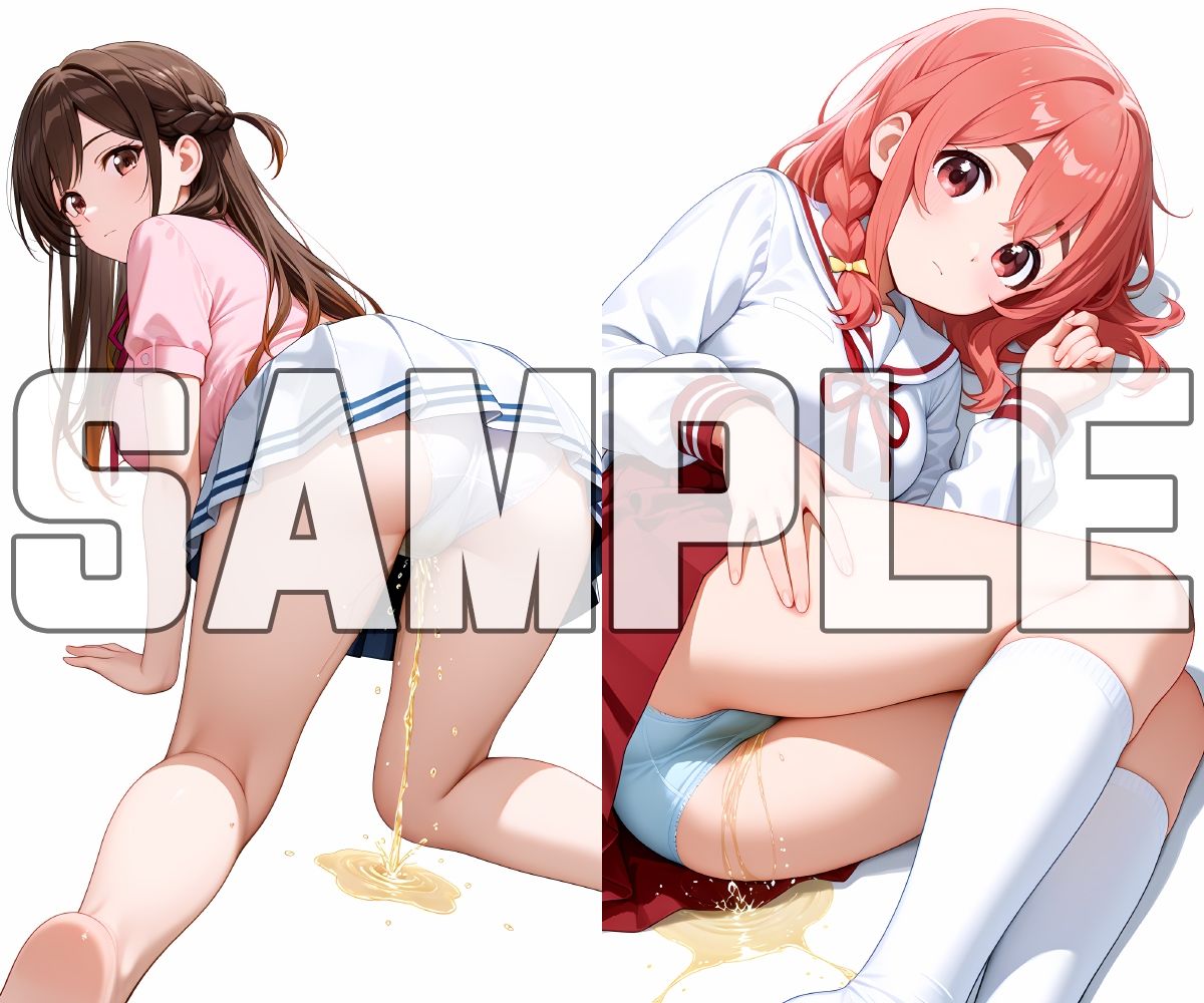 蔵出しおしっこお漏らしする「水〇千鶴」と「桜〇墨」 - サンプル画像 3