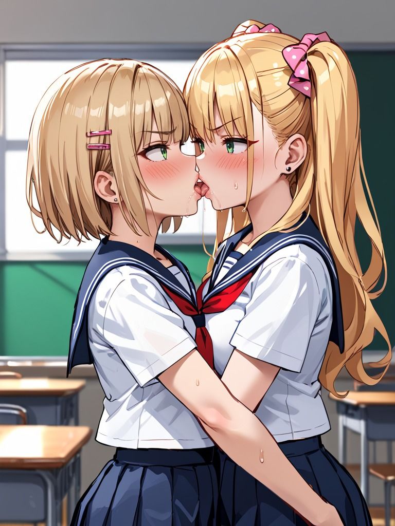 ギャルがキスをするだけのイラスト集 - サンプル画像 2