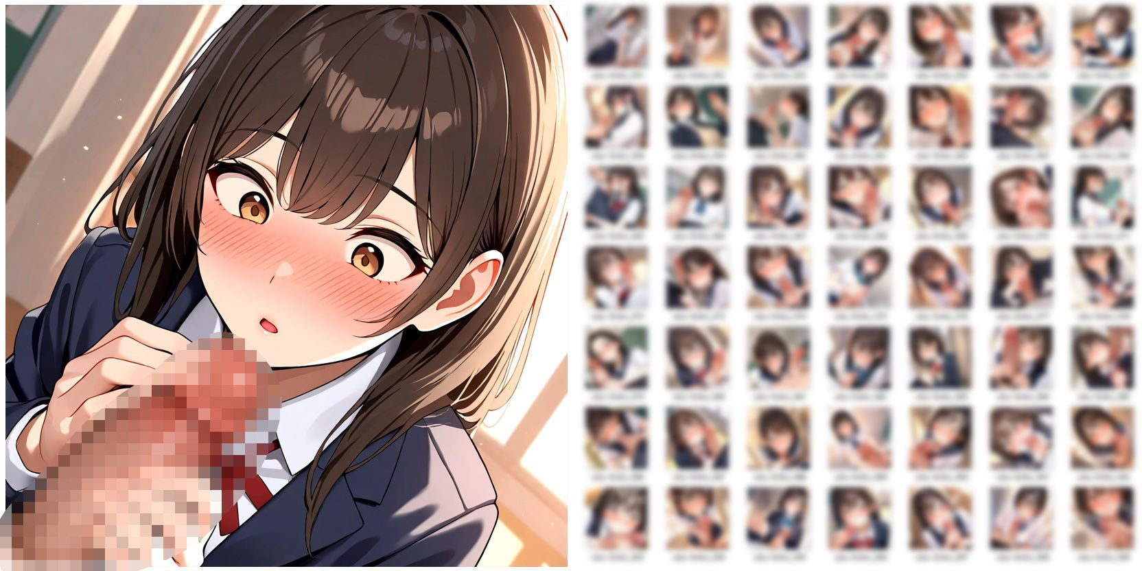 ち●ちんに興味津々な女の子にじっくり観察されちゃうだけのCG集 - サンプル画像 2