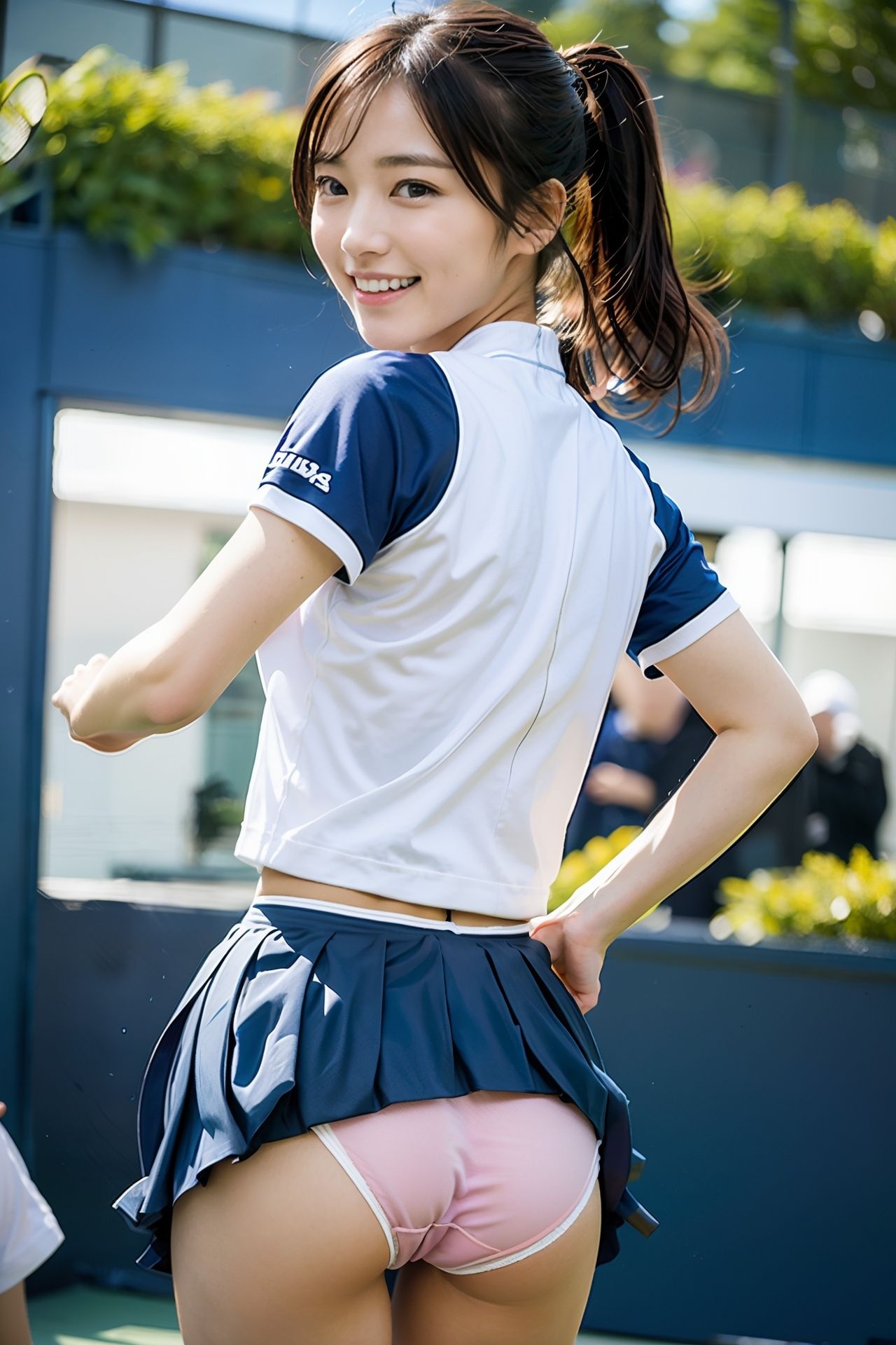 【動画】アンダースコートを忘れてしまった！  〜テニス部女子編〜 - サンプル画像 4