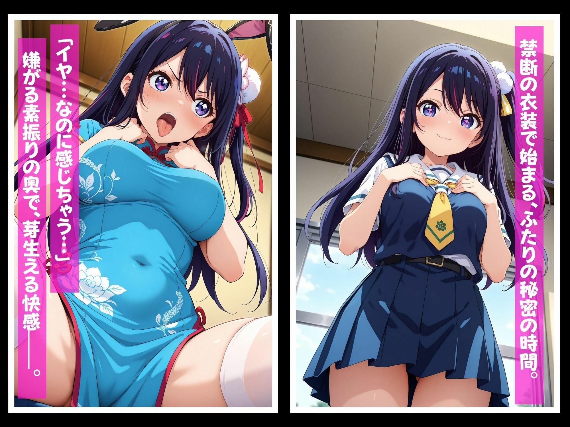 快感コスプレ部屋〜嫌がる彼女に着せてヤったら、何度もイッた〜星◯アイ編〜 - サンプル画像 2