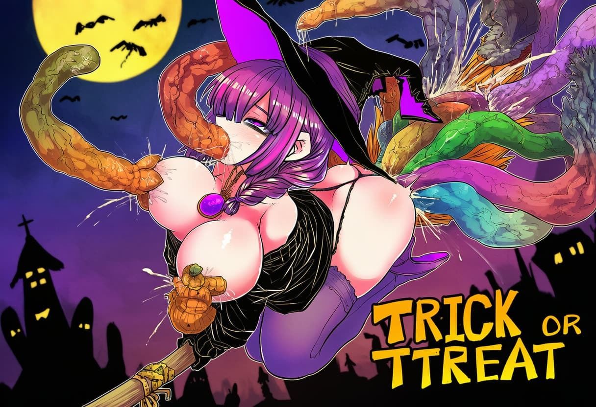 【触手】落ちこぼれ魔女のハロウィンの夜 - サンプル画像 2