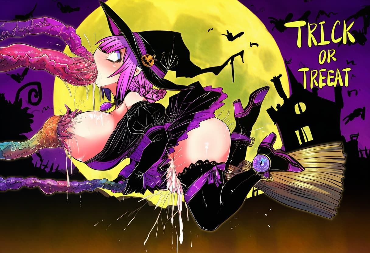 【触手】落ちこぼれ魔女のハロウィンの夜 - サンプル画像 5