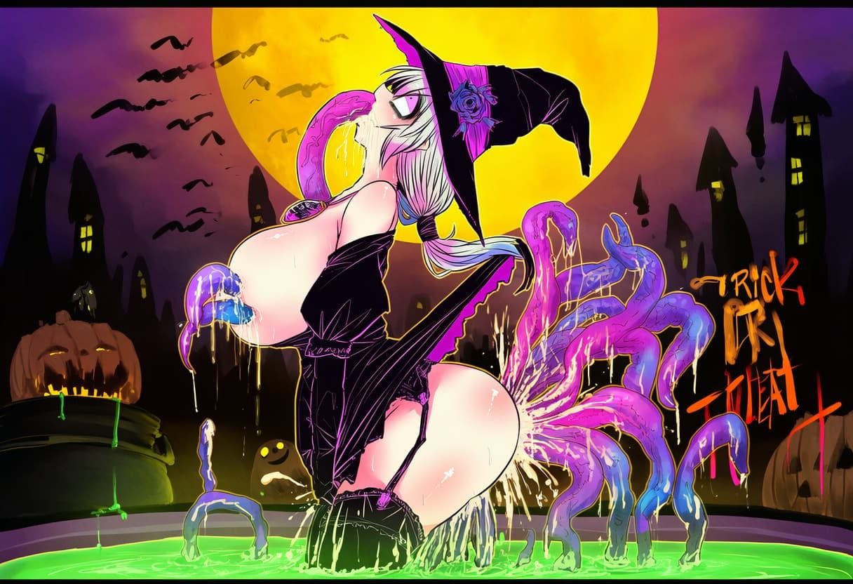 【触手】落ちこぼれ魔女のハロウィンの夜 - サンプル画像 7