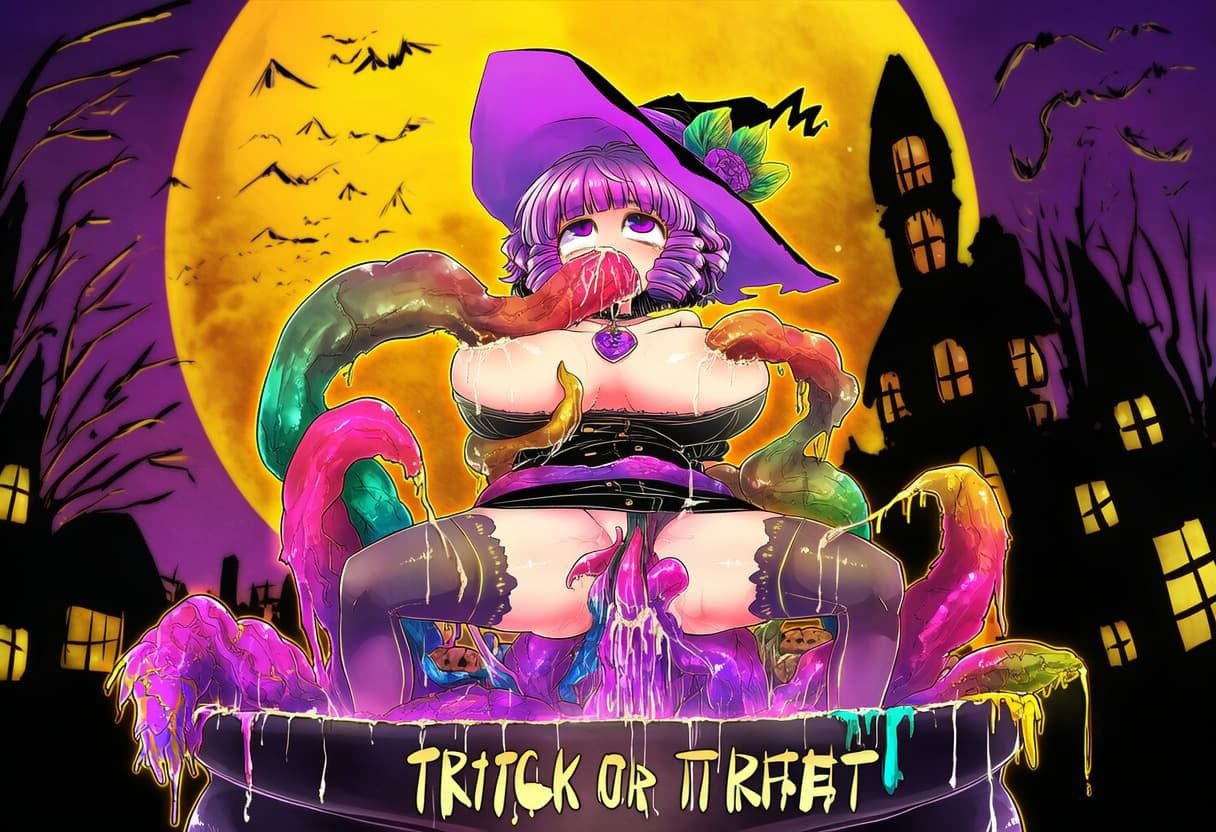 【触手】落ちこぼれ魔女のハロウィンの夜 - サンプル画像 8