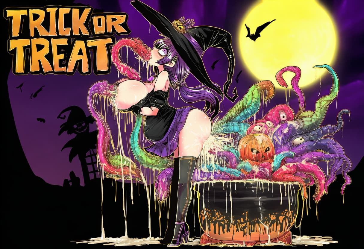 【触手】落ちこぼれ魔女のハロウィンの夜 - サンプル画像 9