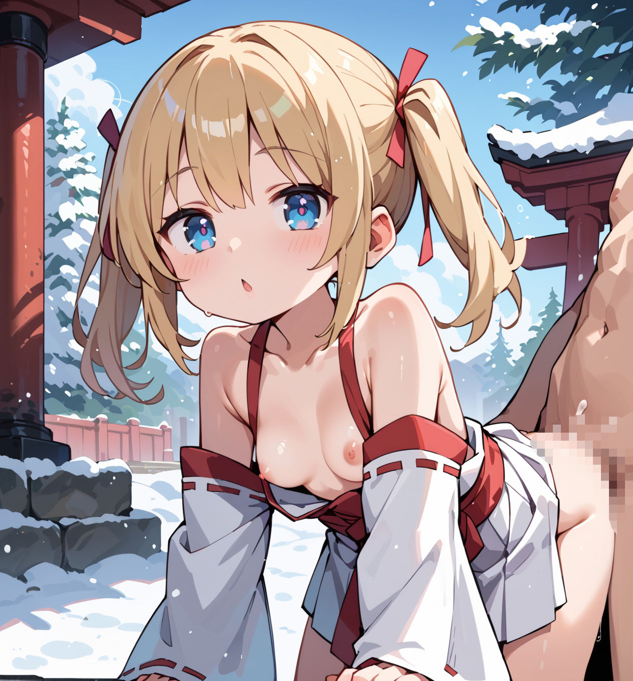 雪の初詣、巫女さんが笑った瞬間に春が来たscene.9 - サンプル画像 1
