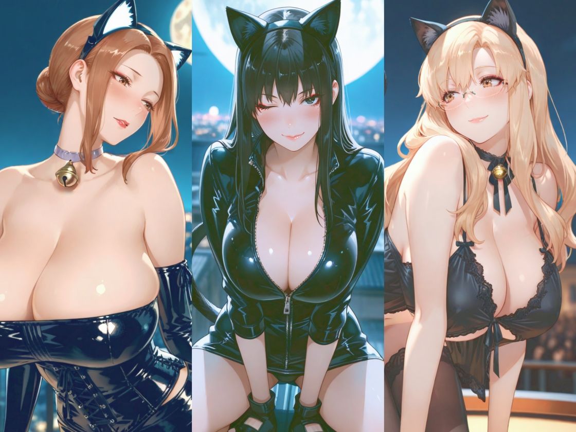 京香・結花・小春 Halloween Collection 黒猫＆堕天使 - サンプル画像 10