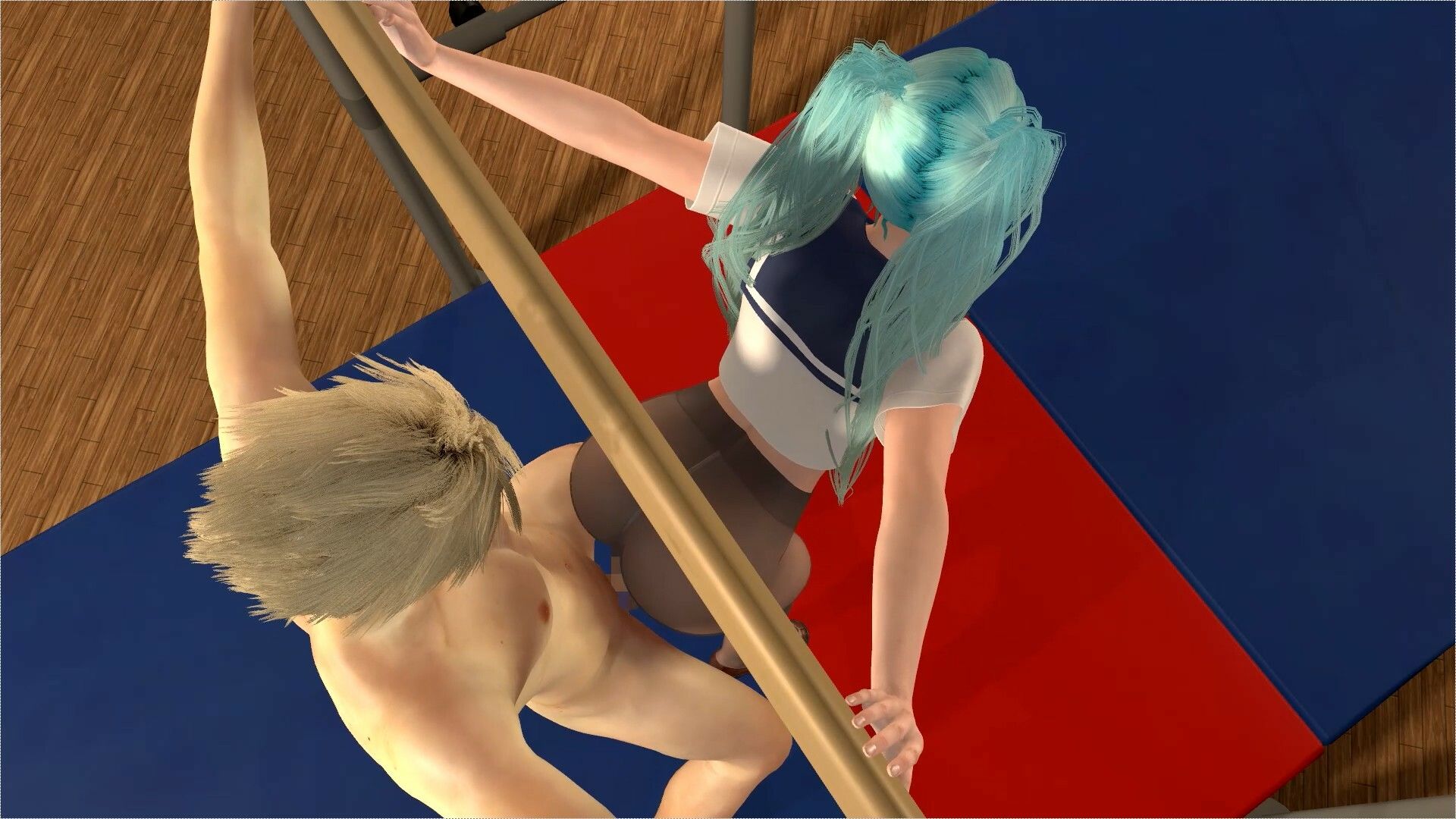 【ROMV339】【動画】初音ミク3Dセーラー制服黒ストッキングとクラウド「新体操鉄棒セックス」 - サンプル画像 5