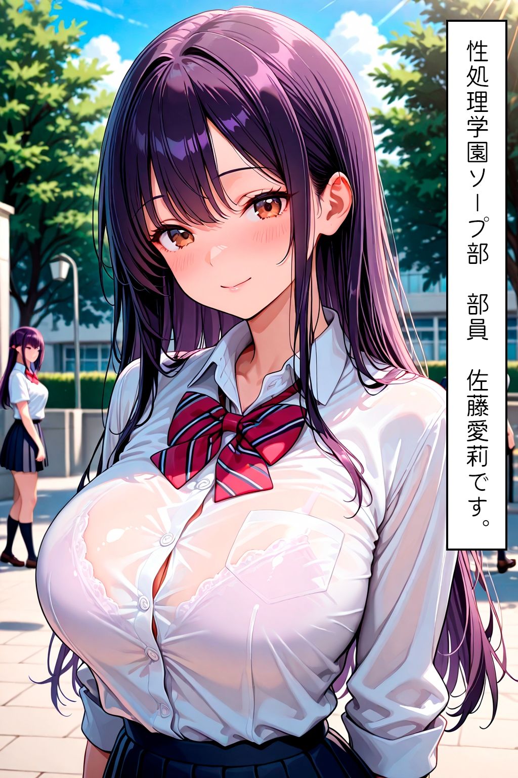 女子校生を肉オナホ化！性処理学園ソープ部の黒タイツを破いて生ハメ - サンプル画像 1