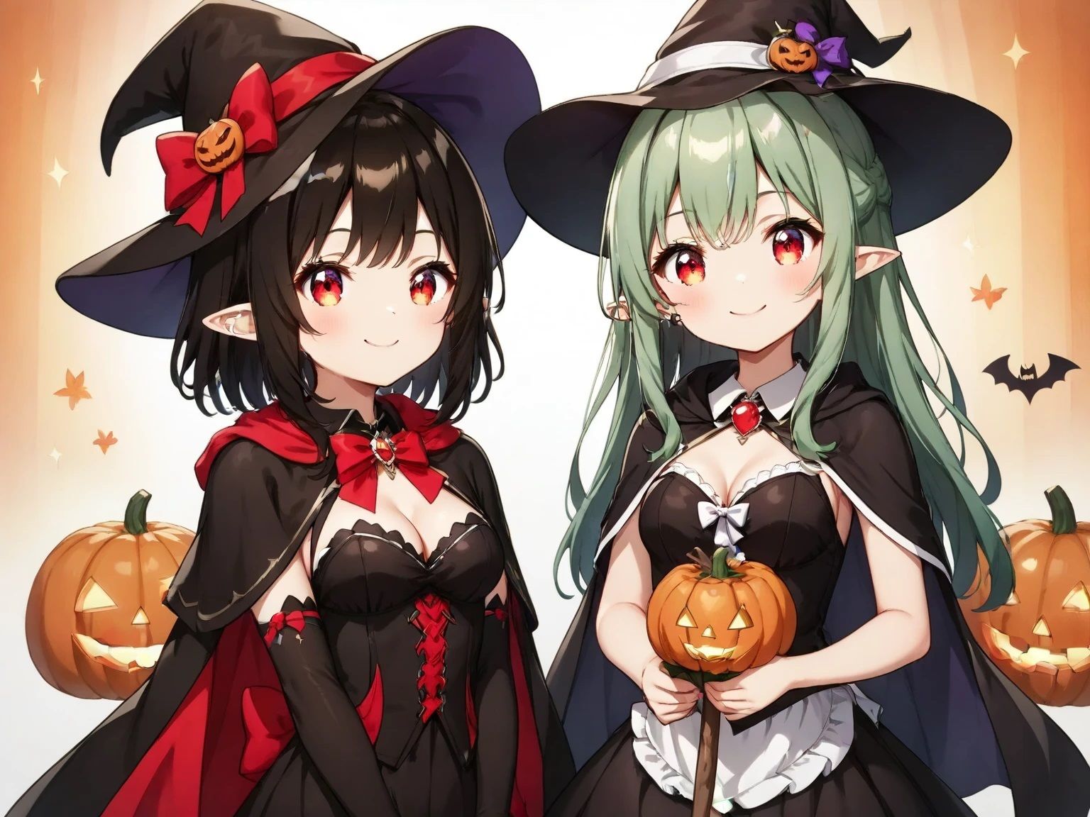 ハロウィン 魔女と黒猫 - サンプル画像 4