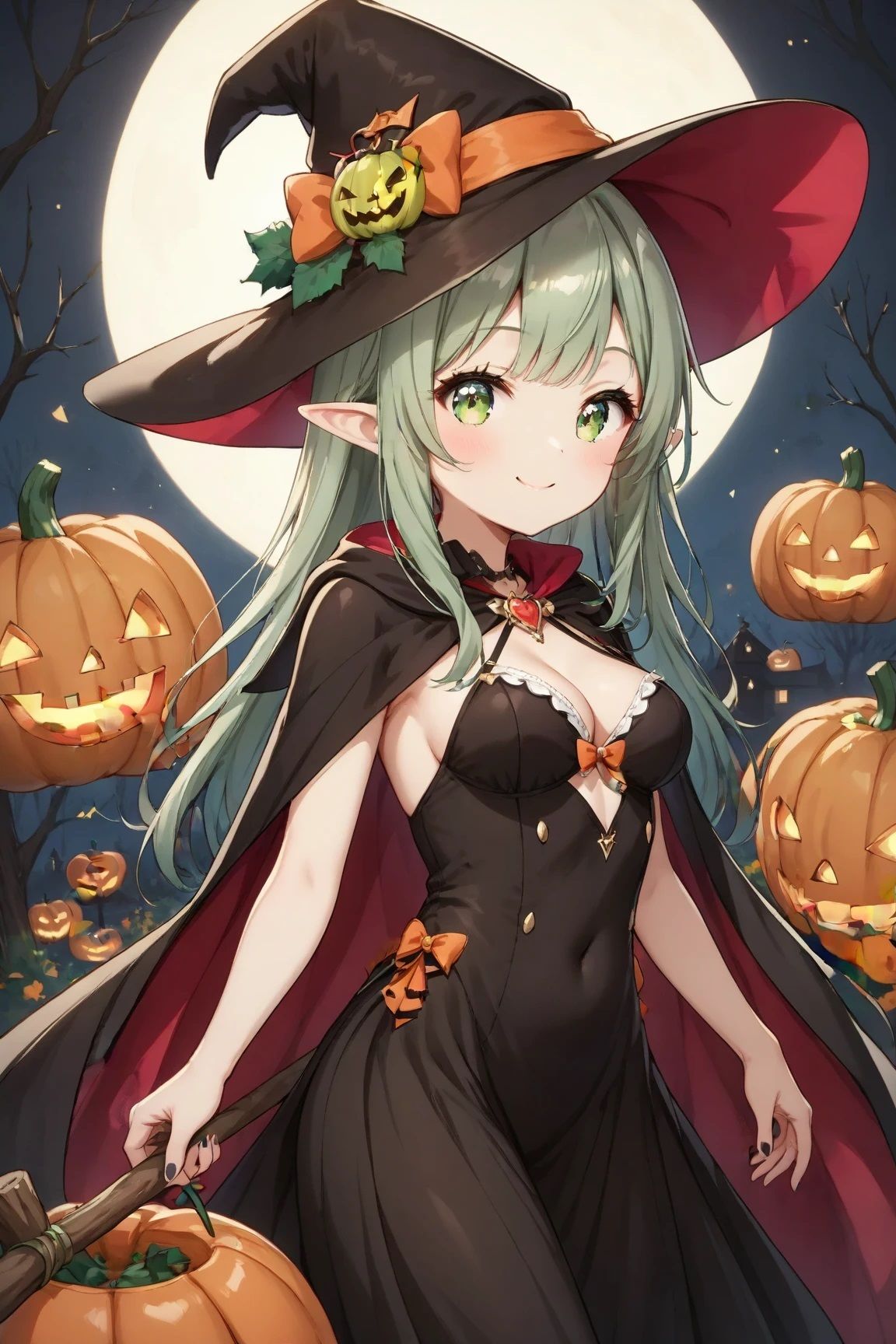 ハロウィン 魔女と黒猫 - サンプル画像 6