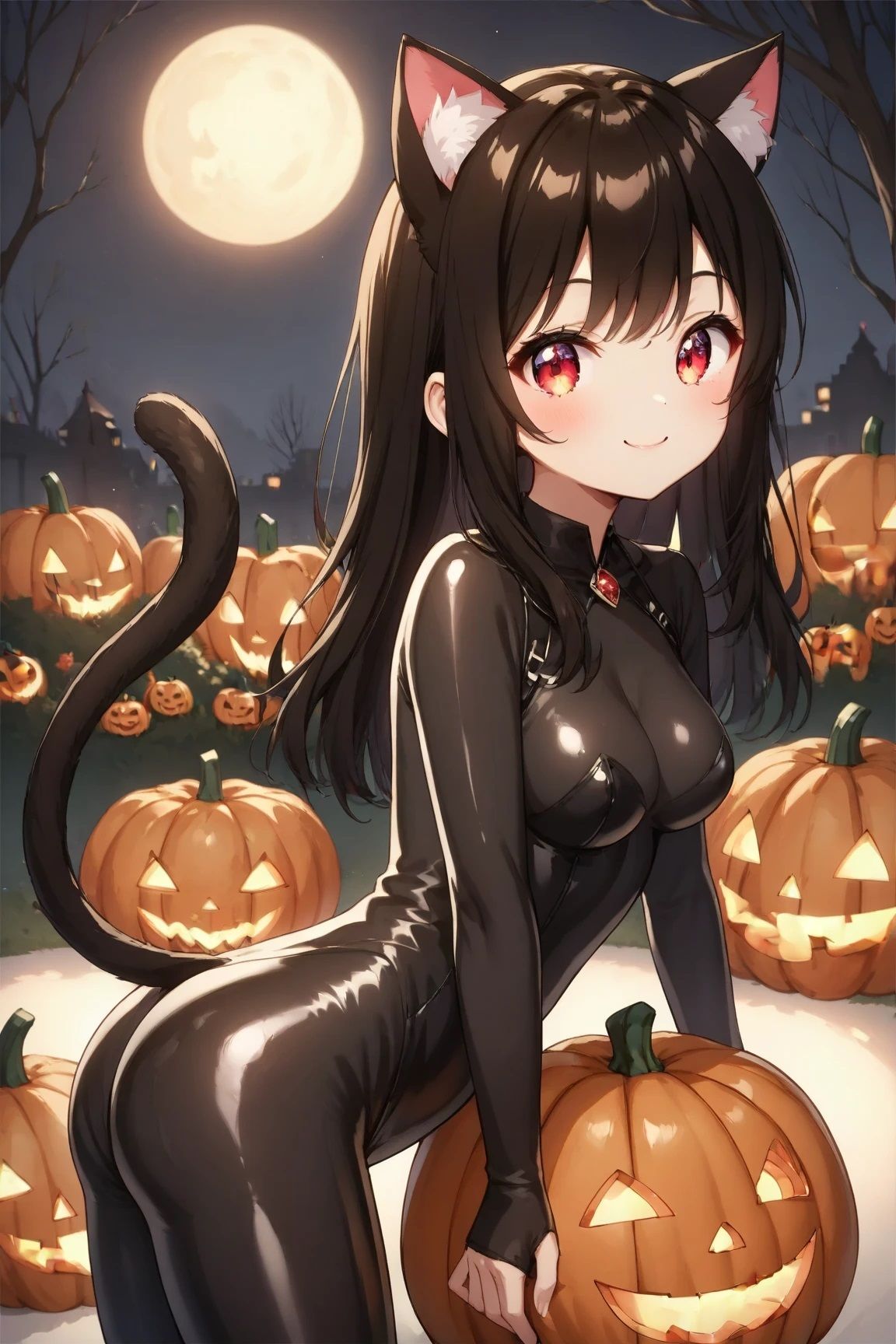 ハロウィン 魔女と黒猫 - サンプル画像 8