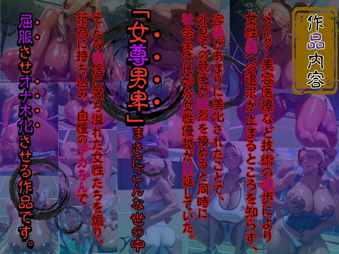 【4K高画質】いつも見下す人妻をわからせ乱交〜汗だくテニスコーチ〜 - サンプル画像 1