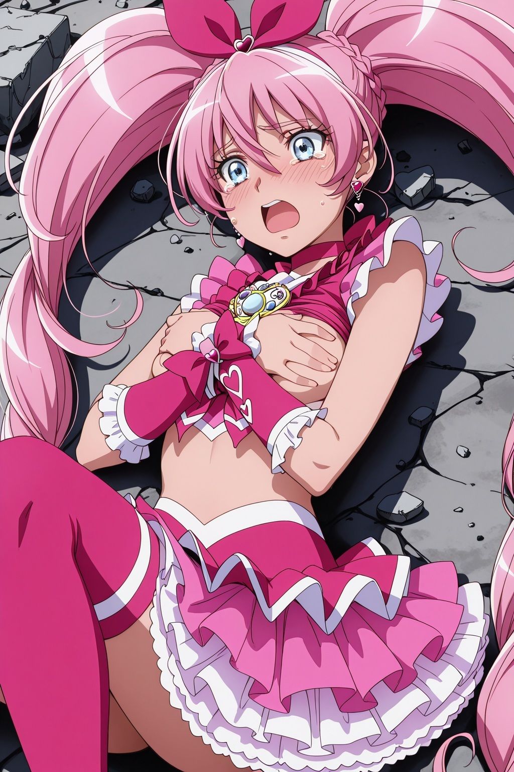 変身ヒロイン×辱 スイートプ●キュア♪  キュ●メロディ敗北初SEX - サンプル画像 5