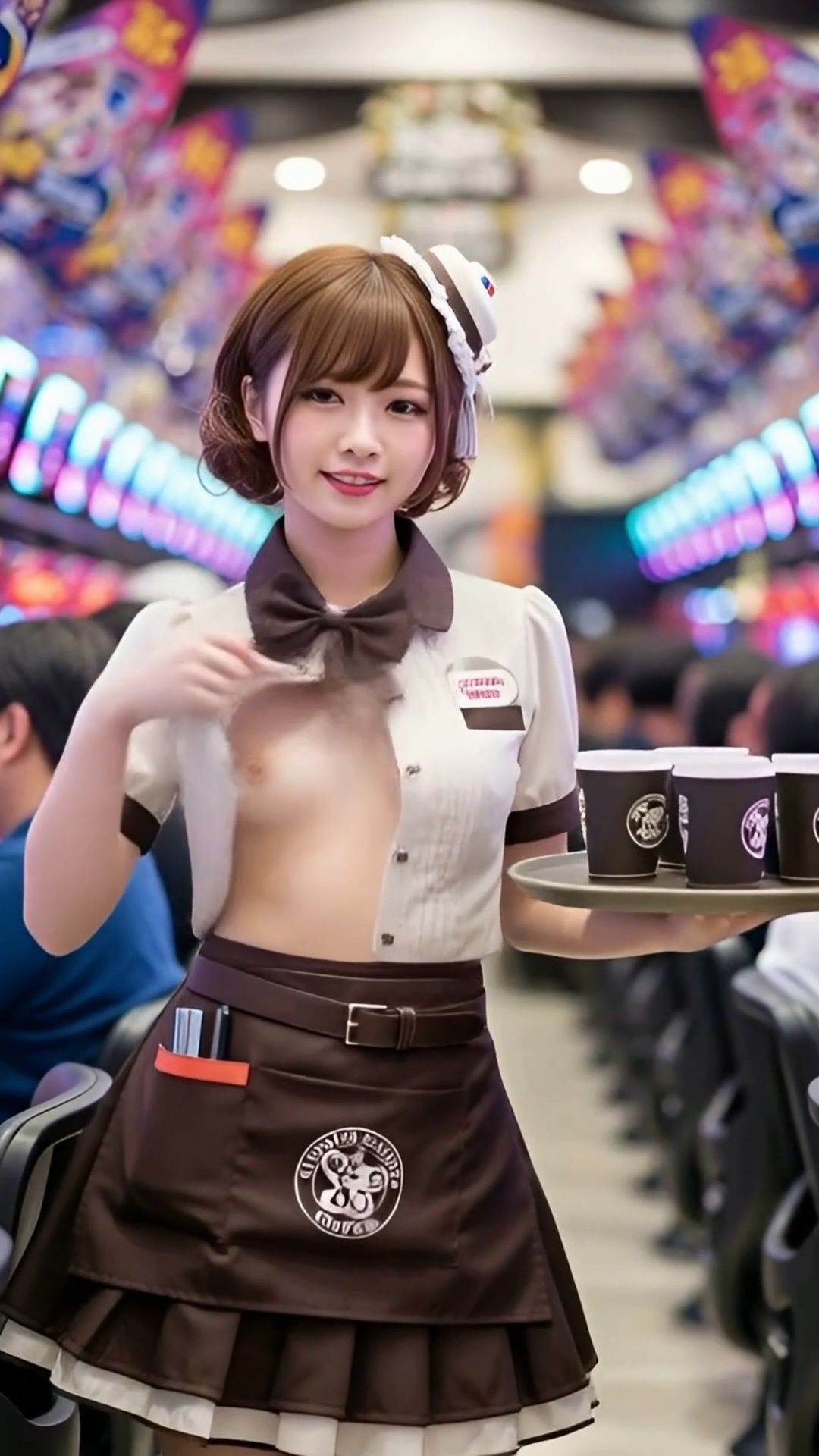 【動画】パチンコ店でぽろり 143人の激アツ美乳リーチ - サンプル画像 1