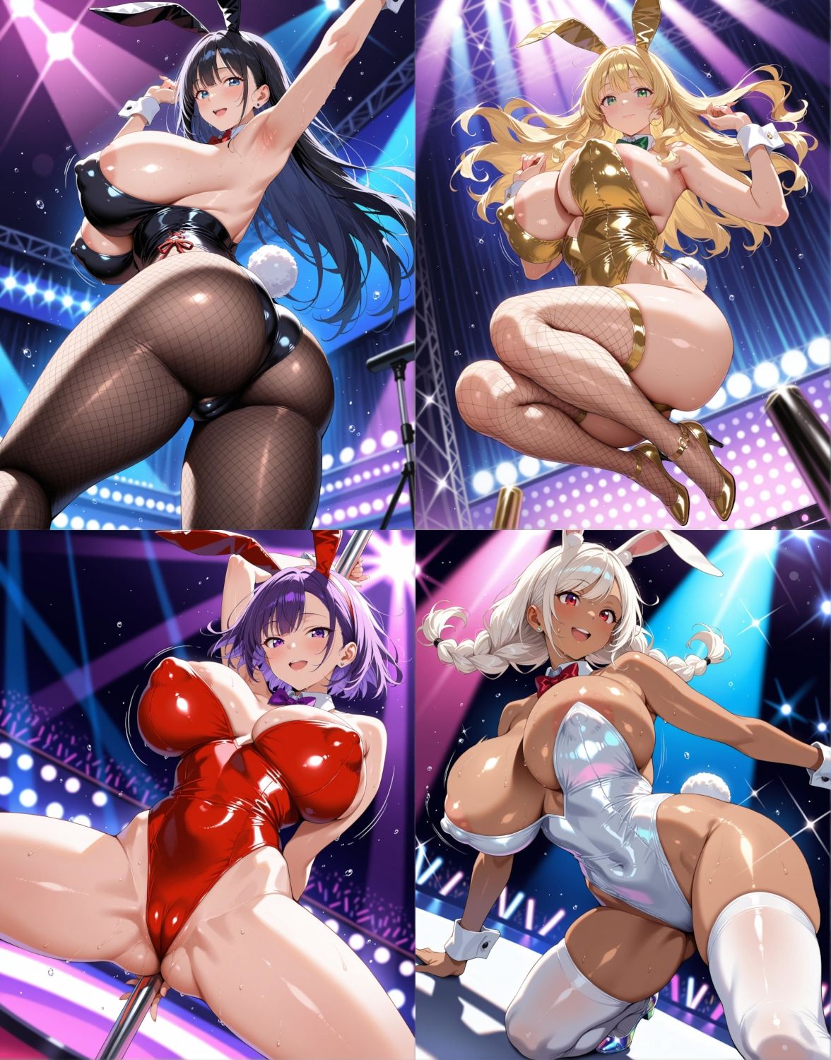 巨乳輪バニーガールズと秘密のダンスホール - サンプル画像 2