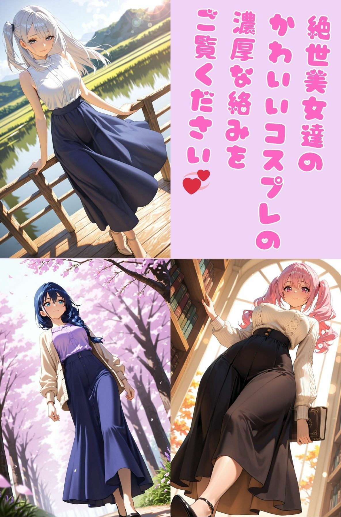 美女盛り（制服×ランジェリー×ベビードール） - サンプル画像 1