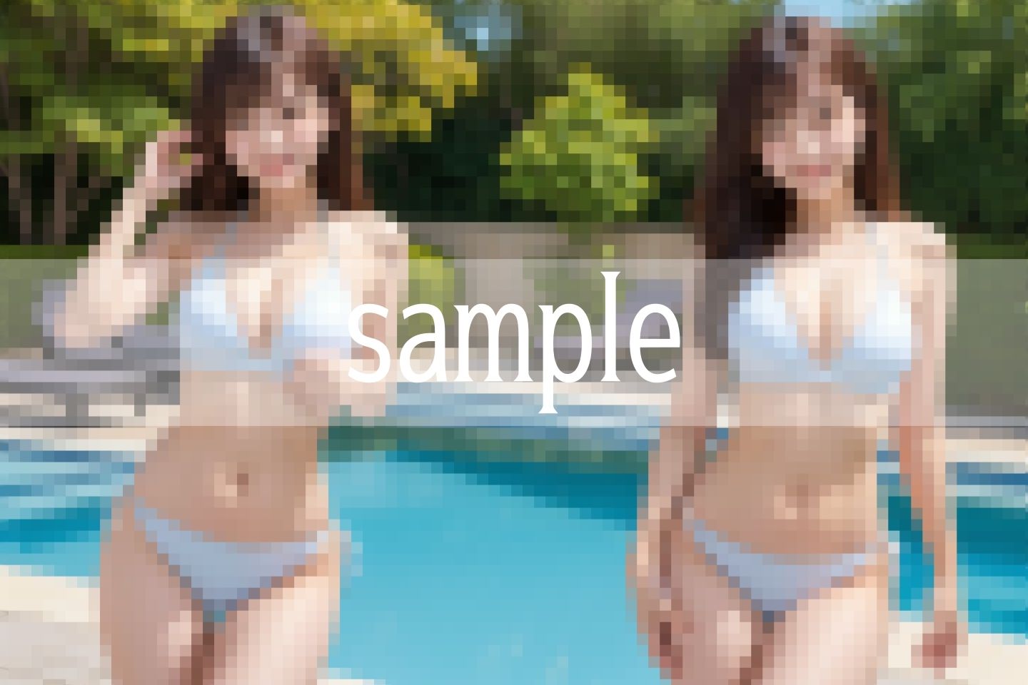 パステルカラーのグラビア撮影会 - サンプル画像 5