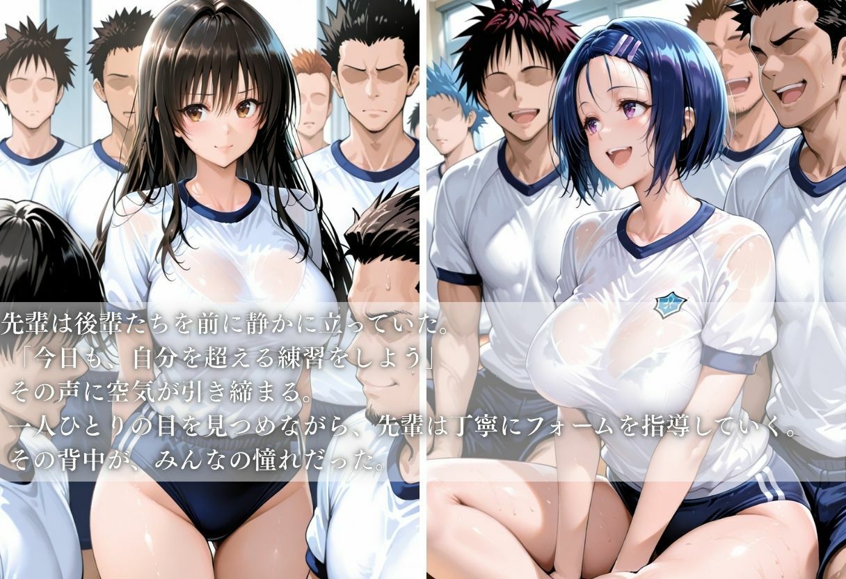 体育館、先輩の特別練習 - サンプル画像 1