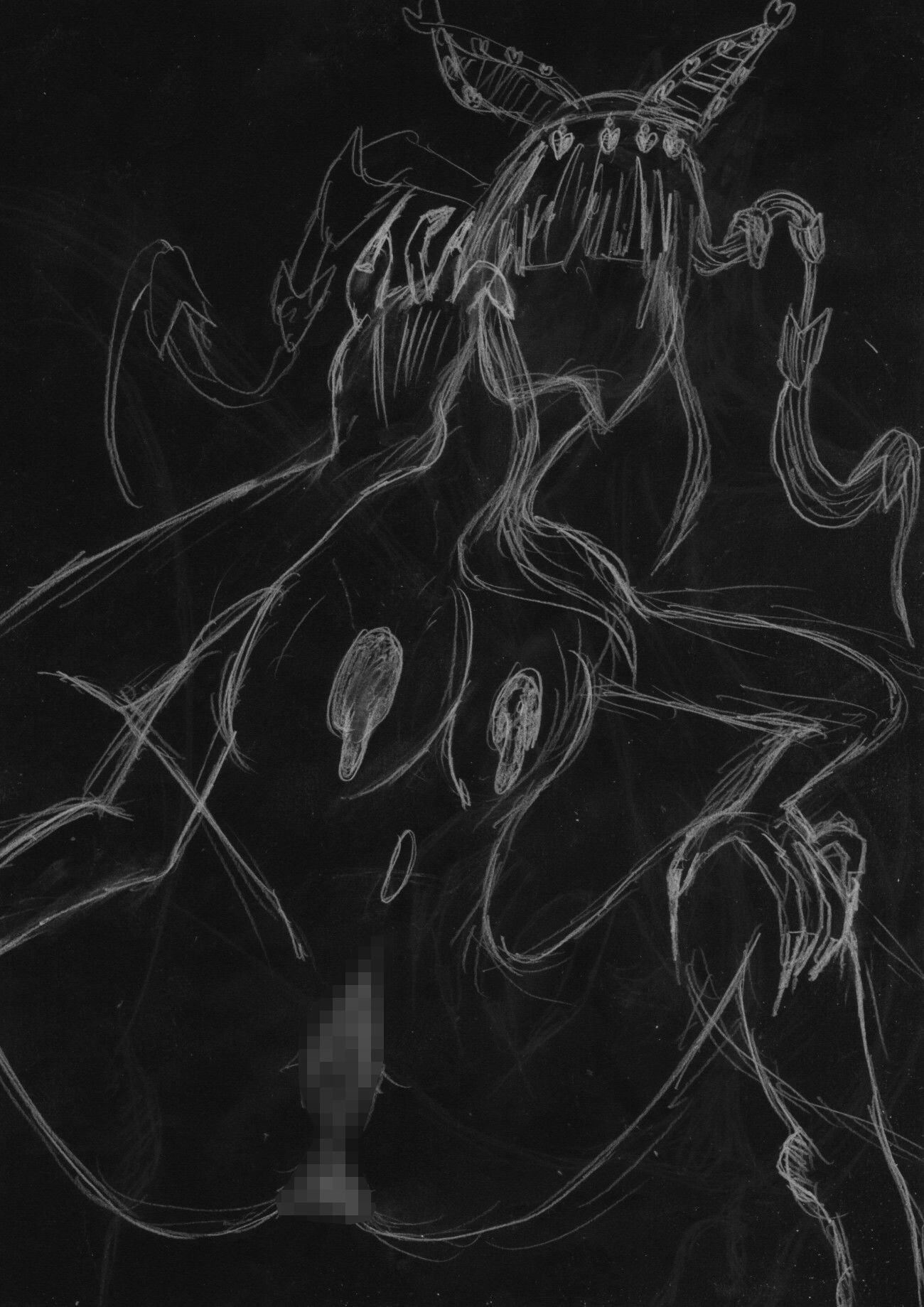 黒よりも黒いエロティックホラー黒戯絵集「マネキンポーズ8」 - サンプル画像 1