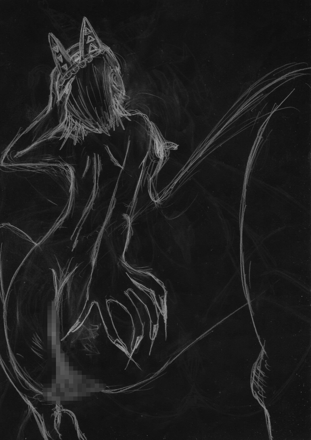 黒よりも黒いエロティックホラー黒戯絵集「マネキンポーズ8」 - サンプル画像 3