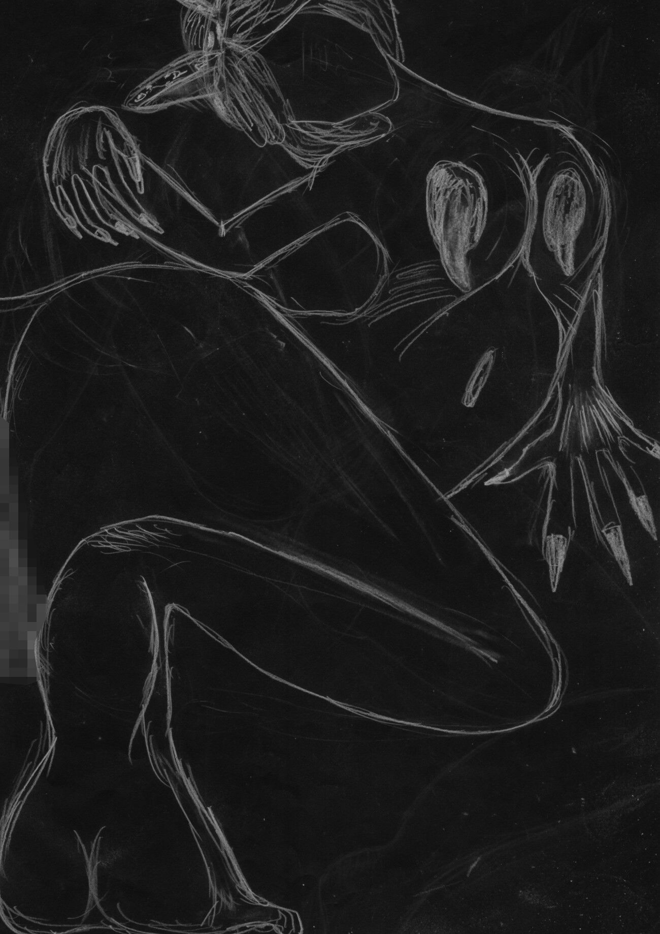 黒よりも黒いエロティックホラー黒戯絵集「マネキンポーズ8」 - サンプル画像 5