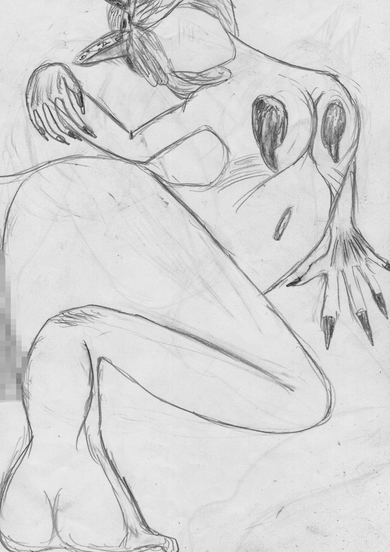 黒よりも黒いエロティックホラー黒戯絵集「マネキンポーズ8」 - サンプル画像 6