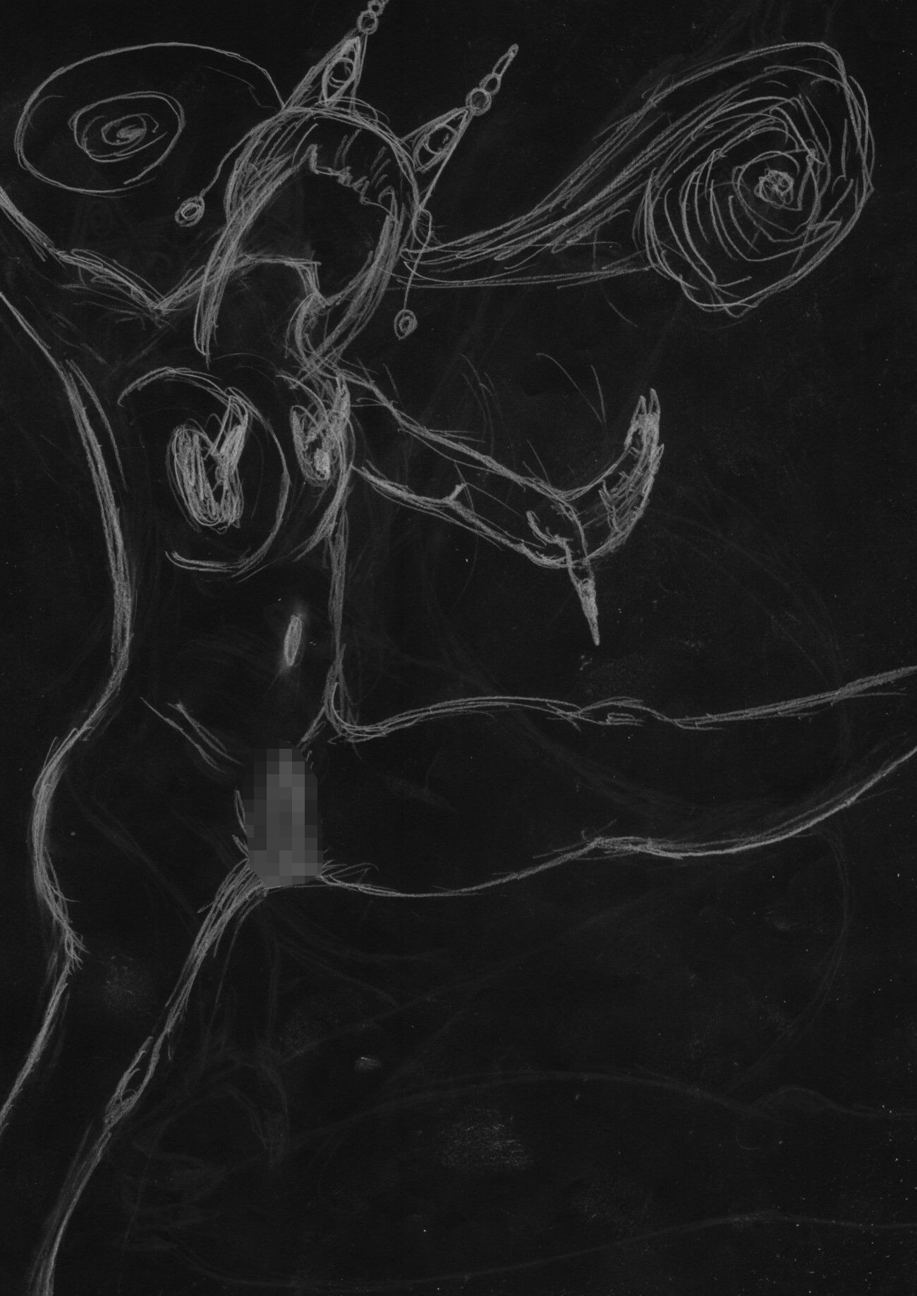 黒よりも黒いエロティックホラー黒戯絵集「マネキンポーズ8」 - サンプル画像 7