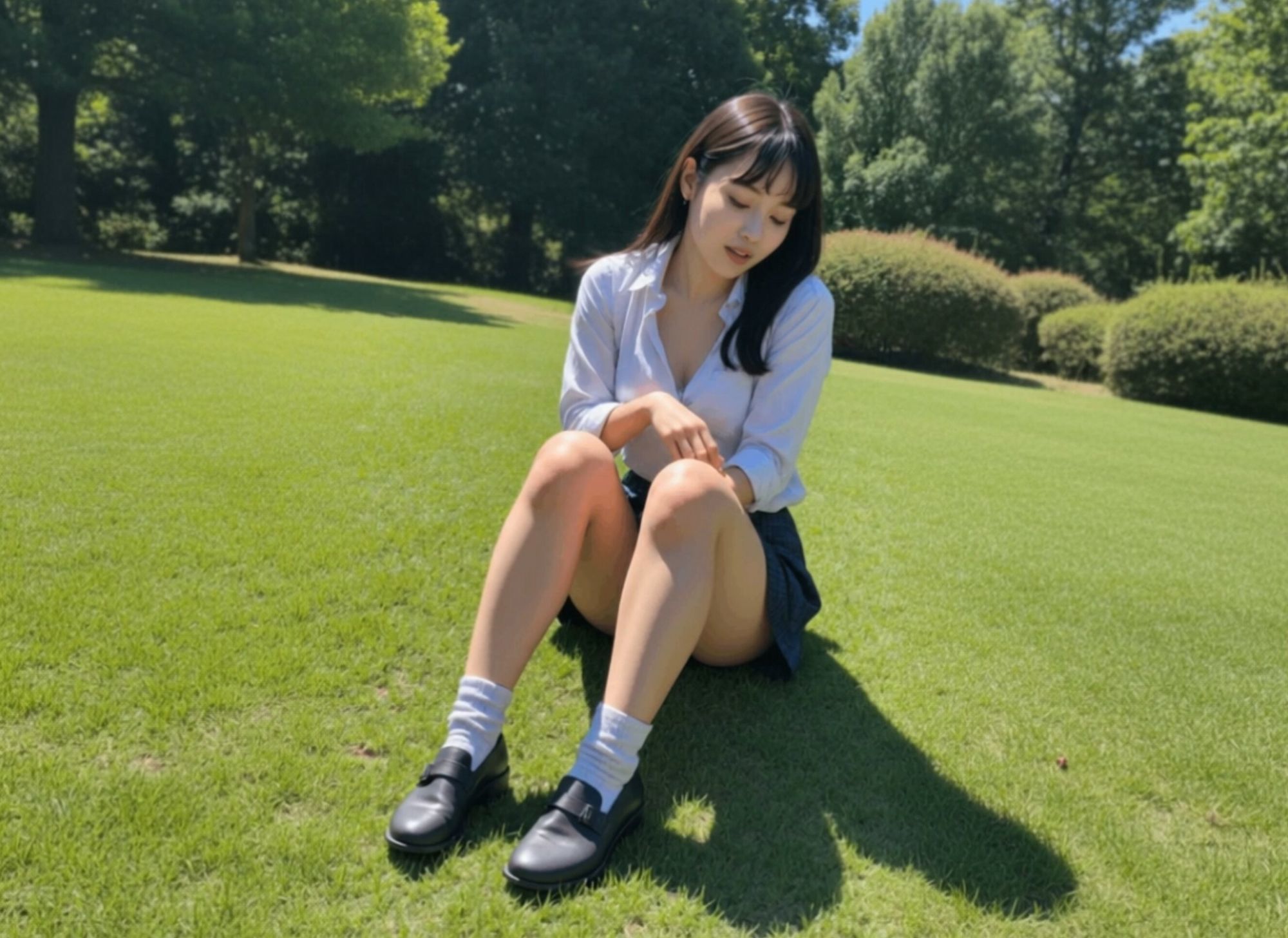 青チェックスカートのJKの動画 - サンプル画像 2